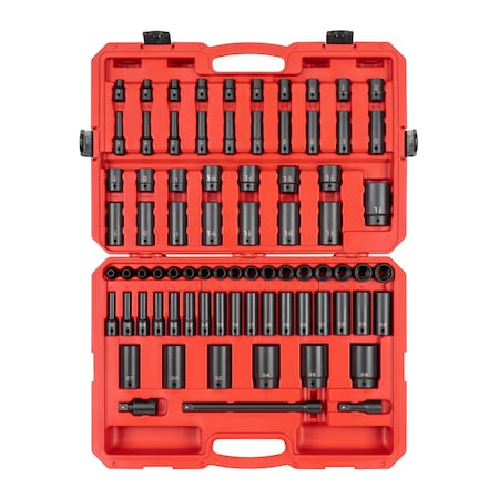 Tekton 1/2 Inch Drive 12-Point Impact Socket Set, 78-Piece (5/16 - 1-1/2 in., 8-39 mm) SID92408